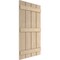 Ekena Millwork Rustic Four Board Spaced Board-n-Batten Sandblasted Faux Wood Shutters, 23 1/2"W x 62"H SHUBSS23X62SDPR - alternate 8